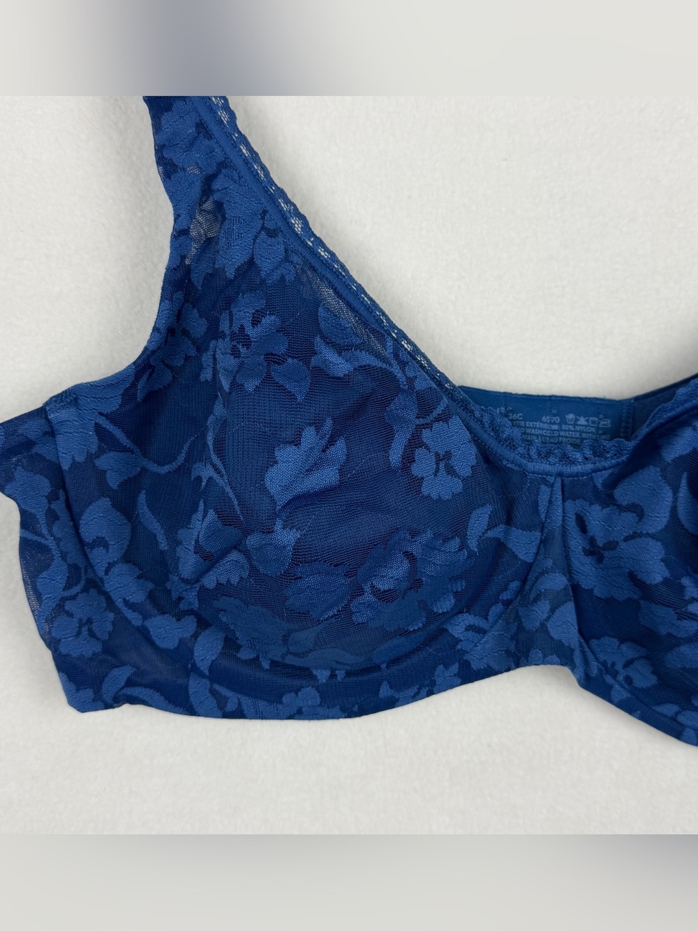 Bali Passion for Comfort Smooth Lace Convertible Underwire Bra DF6590 Blue 36C - Picture 7 of 10